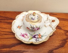 Dresden Porcelain Inkwell with