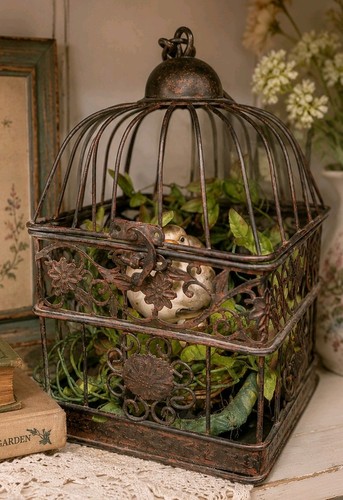 Vintage decorative metal - vintage, bird