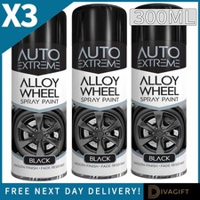3 x BLACK ALLOY WHEEL SPRAY