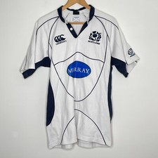 Scotland 2008 Away Canterbury Rugby Shirt M Mens White Murray Sponsor