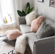 New faux fur cushion - faux,