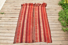 Turkish Kilim 2x4 Size Handwoven 87x135cm Adana Primitive Tent Red Rug