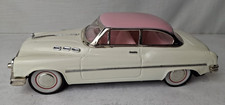 1950 BUICK WHITE & PINK TWO DOOR TIN FRICTION DRIVE TOY CAR Adults P13