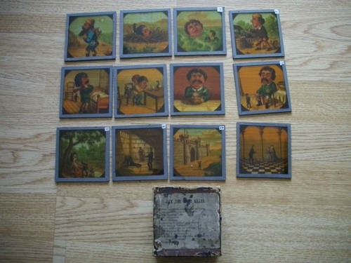 Magic lantern slides full set - magic,