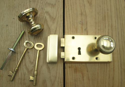 Georgian door rim lock - rim, latch