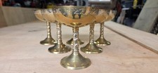 6x of Vintage Brass Goblets