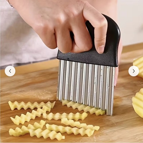 Stainless steel crinkle potato - stainless,