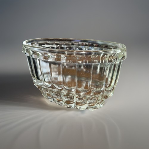 Large vintage heavy glass oval - large,