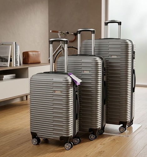 3pcs grey luggage - , durable