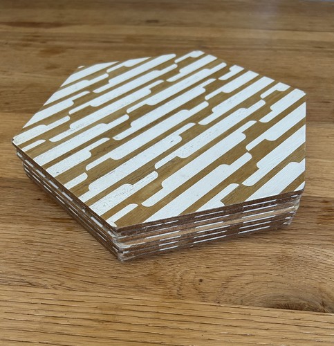 Set hexagonal wooden - 8,