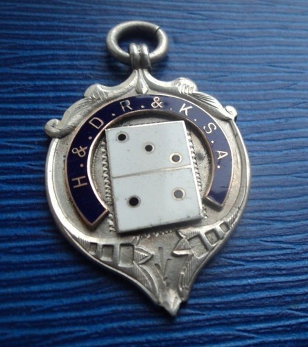 Silver enamel dominoes - silver,