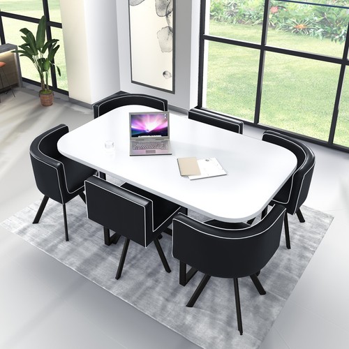White wooden dining table - , &