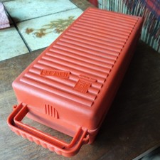 Vintage Tontarelli Red Cassette Case 80's Tape S Carry Box Holds 12 tapes PRead