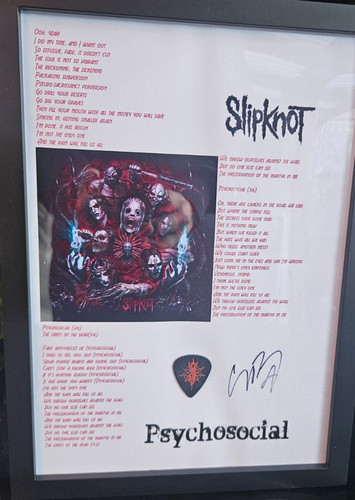 Slipknot signed print wall art - slipknot,