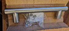 Pull Handle 400mm Offset, Including 2 Fixings With Bolts, Satin Steel 316