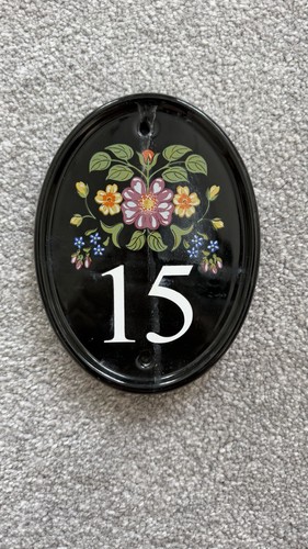 Ceramic house door - house, number