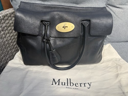 Mulberry genuine black leather - genuine,