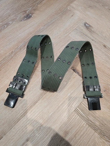 Army green canvas webbing - green,