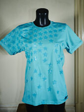 Turquoise Umbro by Kim Jones, mens t-shirt with stars. size small