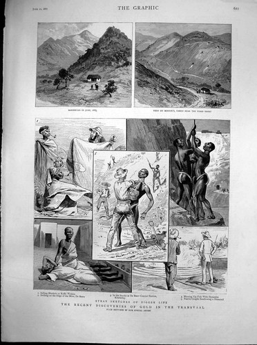 Antique old print discoveries - print,