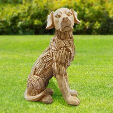 Large Dog Garden Ornament Wood