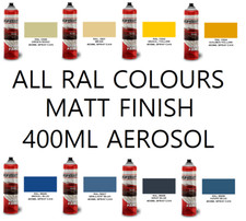 Dull Matt Paint RAL Colours Aerosol Spray Touch Up Metal Wood Plastic PVC Can