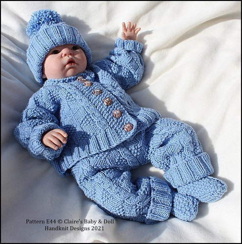 Baby reborn doll knitting - doll,