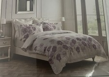 DORMA Super King Viola | Mauve / White Duvet Set | NEW RRP £120 