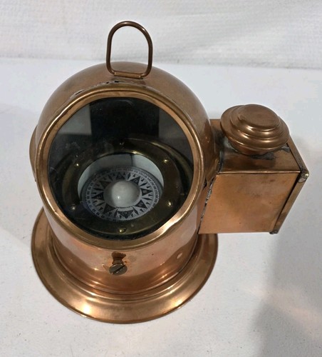 Copper nautical binnacle - nautical,
