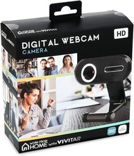 Vivitar HD 720p USB Webcam with Microphone – Wide Angle PC Laptop Video Call New