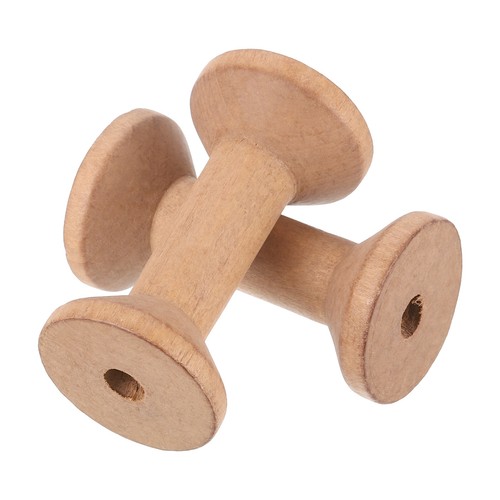 2pcs wooden spools - 2pcs,