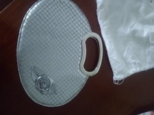 Renata Italian 100% Leather Silver Clutch Bag