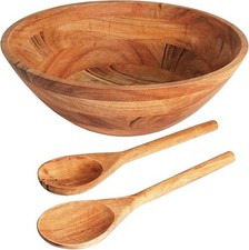 Wooden salad bowl - wooden,