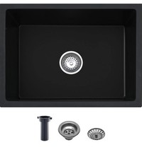 UFaucet 23x18 Black Granite