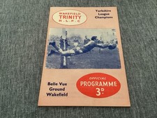 WAKEFIELD TRINITY V CASTLEFORD NORTHERN RUGBY LEAGUE MATCH PROGRAMME 1959