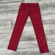 AQUASCUTUM Ladies Red Jeans Size: W28 L32 VGC