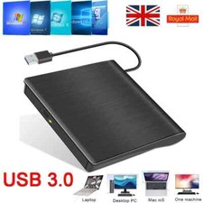 Slim External USB 3.0 DVD CD RW Writer Drive Burner Reader Player For Laptop PC