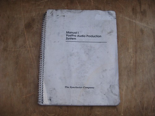 Damaged synclavier manual - damaged:,
