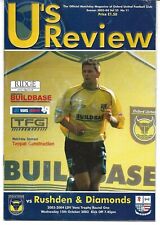 Football Programme OXFORD UNITED v RUSHDEN & DIAMONDS Oct 2003 LDV Vans