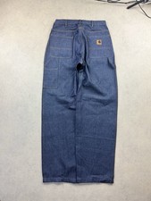 Baggy Navy Relaxed Fit Denim Carhartt Jeans Classic Plain Classic Waist 32