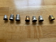 Collection Of Seven Thimbles 3 Silver, 4 Others