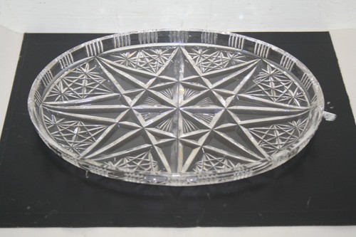 Vintage oval crystal glass - vintage,