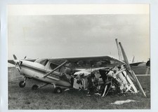 Biggin Hill Helicopter Tiger Moth Crash 1977 Airshow Press Photo