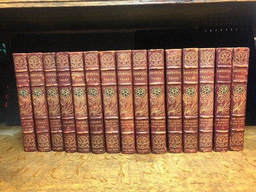 Antique leather marbled paper - leather,