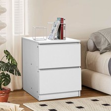 White Wooden Bedside Table