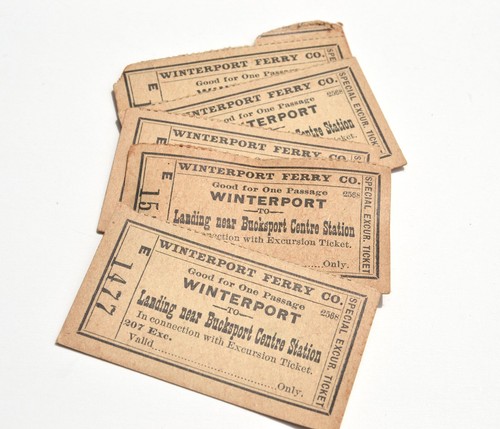 Antique tickets winterport - antique,