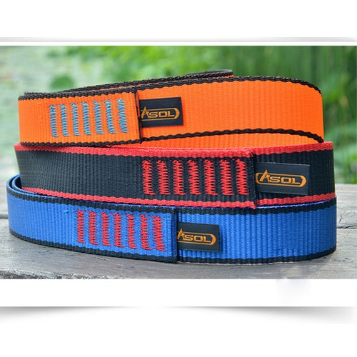 Rock climbing sling stitched - rock,