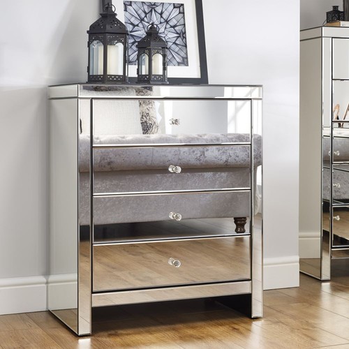 Mirrored chest drawers - mirrored,