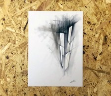 Monochrome Abstract Art black