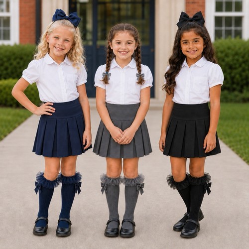 Girls school pleated - pleated, skort